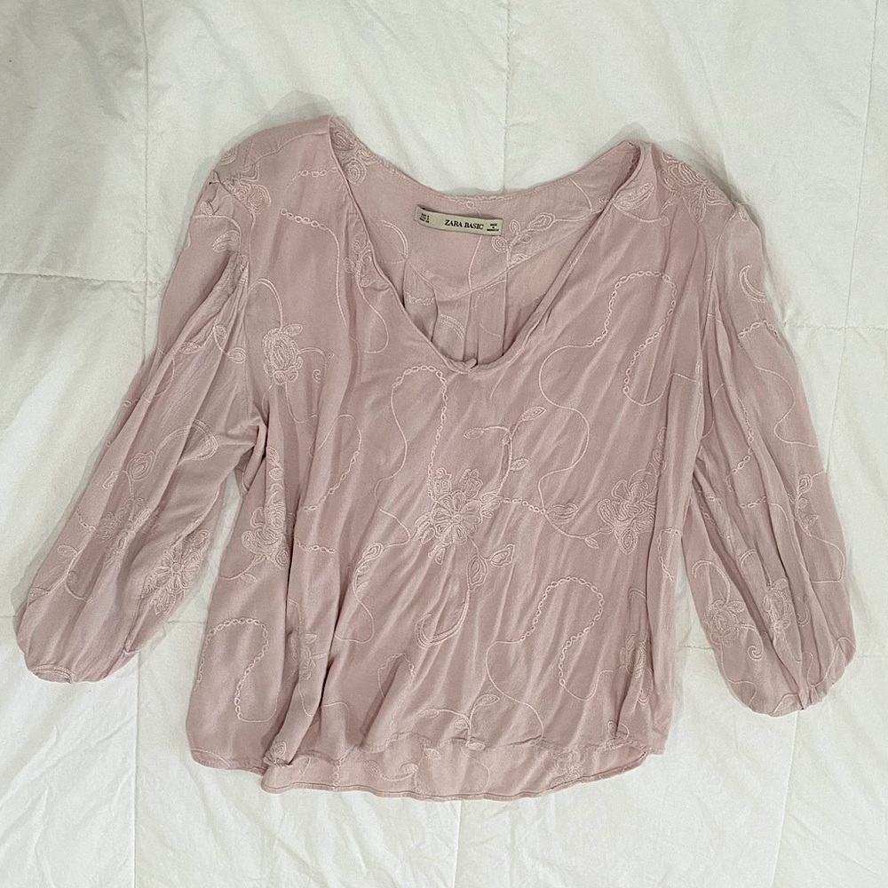 Zara floral blouse!